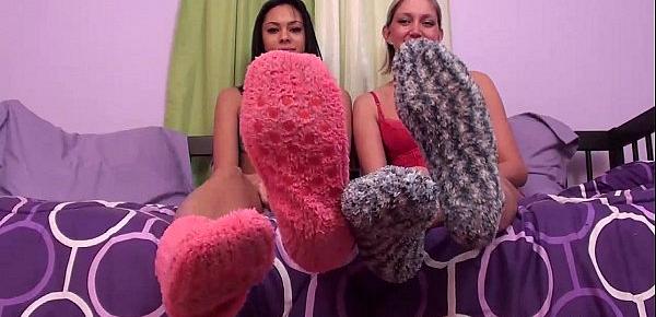  Cum on our toes and then lick them all clean CEI